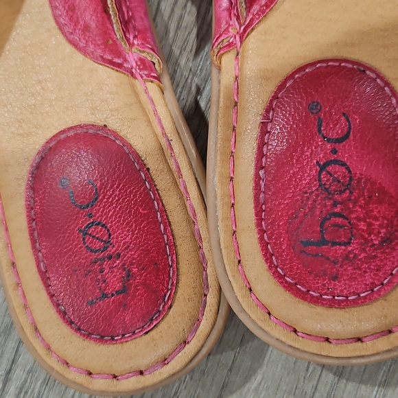 b.o.c. Pink Floral Sandals with Decorative Flower size 7 - Picture 7 of 10